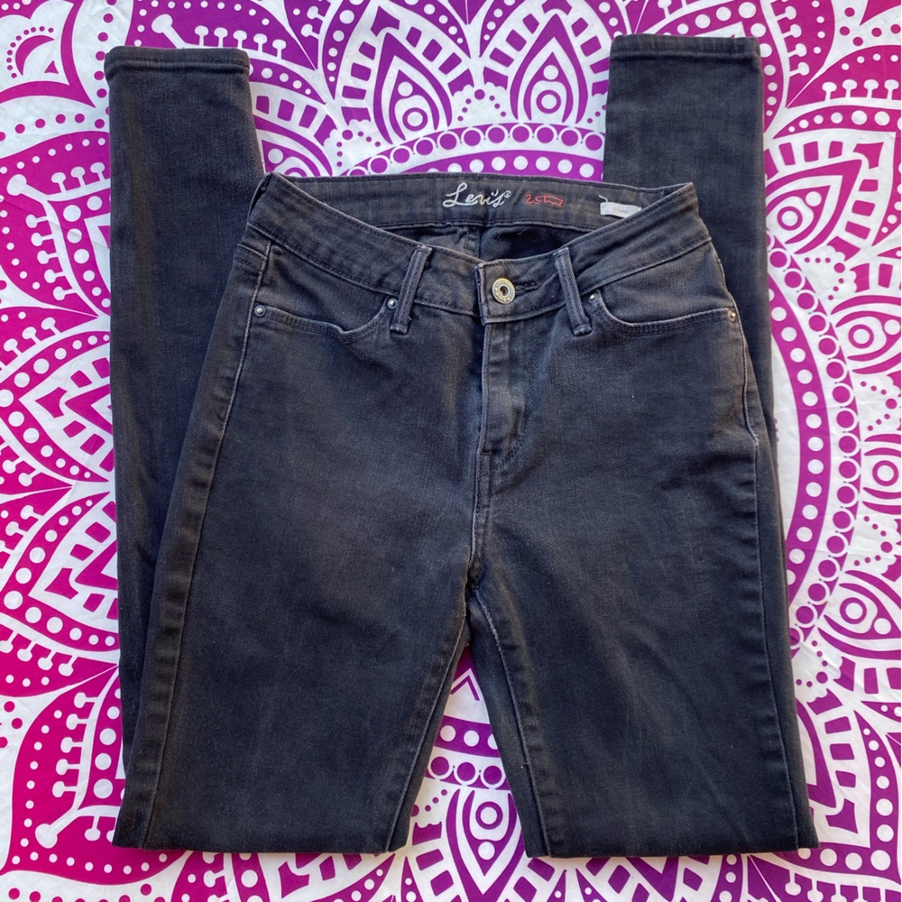 Black Levi Skinny Legging Jeans